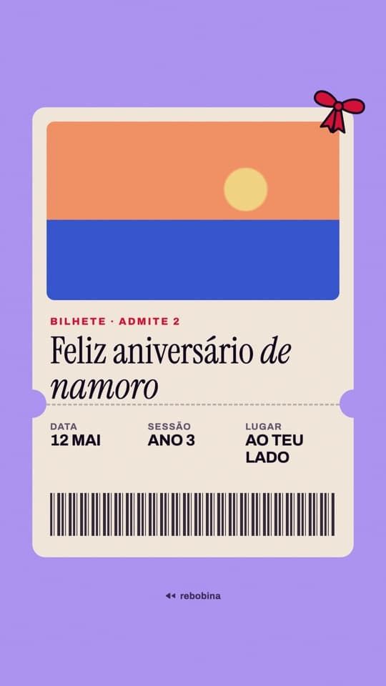 Exemplo de Momento: Aniversário de namoro